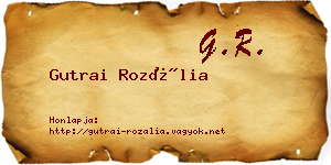 Gutrai Rozália névjegykártya