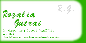 rozalia gutrai business card